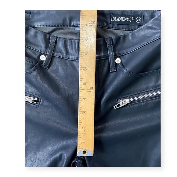 BLANKNYC Black Vegan Leather Moto Pants, size 24, new with tag - Picture 15 of 15